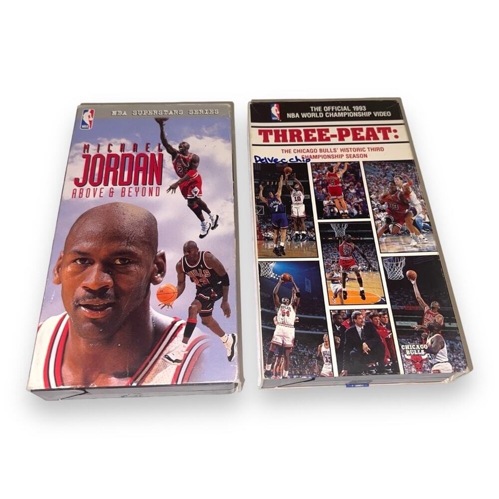 Michael Jordan VHS Bundle Michael Jordan: Above & Beyond and Three-Peat